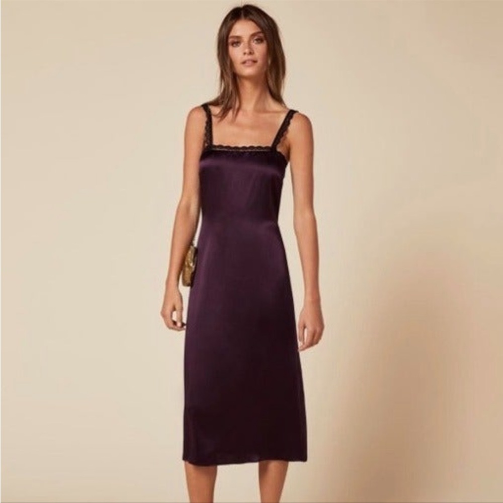Reformation Tea Dress - Boysenberry - Picture 2 of 10